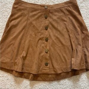 American Rag Tan Button-Up Skater Skirt